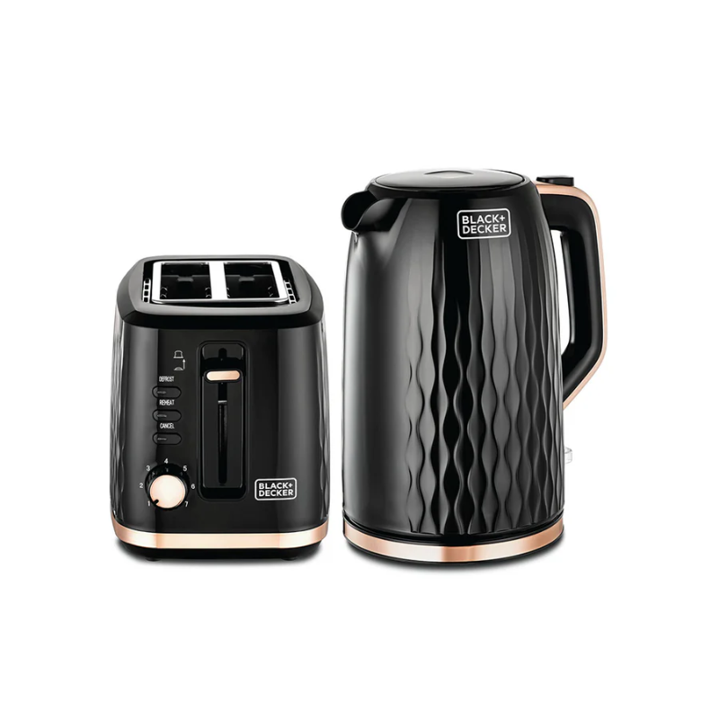 Black + Decker Electric Kettle and 2-Slice Toaster Set
