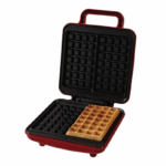 Swan Retro Red Belgian Waffle Maker SMW2R with non-stick plates
