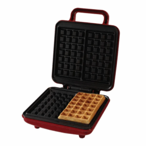 Swan Retro Red Belgian Waffle Maker SMW2R with non-stick plates