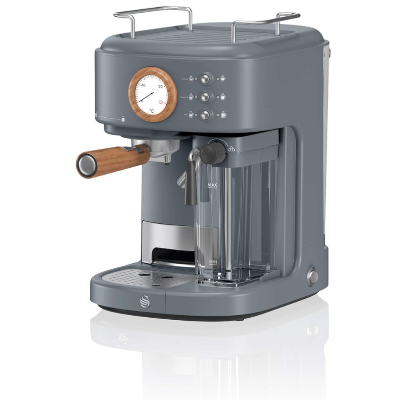 Swan SK22150GRYN One Touch Espresso Coffee Maker – Slate Grey