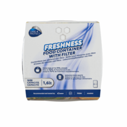 Care + Protect 1.6L Freshness Plastic Food Container With Filter – Pack of 4