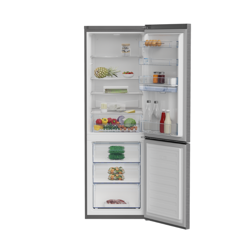 3 Defy 348L Satin Metallic Combi Fridge Freezer - Image 3