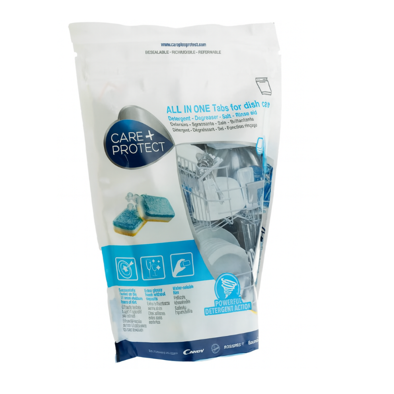 35602032. Care + Protect All-in-One Multi-Action Dishwasher Tablets – 30 pack