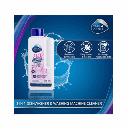 Care + Protect 3-in-1 Liquid Cleaner for Dishwasher and Washing Machine – 25ML