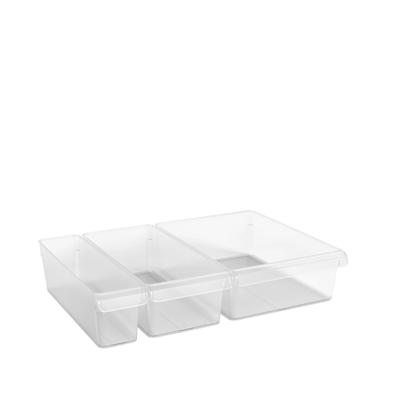 35602791 Care + Protect 35602791 Fridge Organizers Kit – Set of 3 BPA-Free Containers