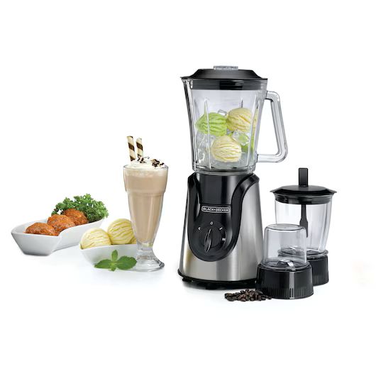 Black+Decker BX600G 600W Glass Blender with Grinder & Mincer