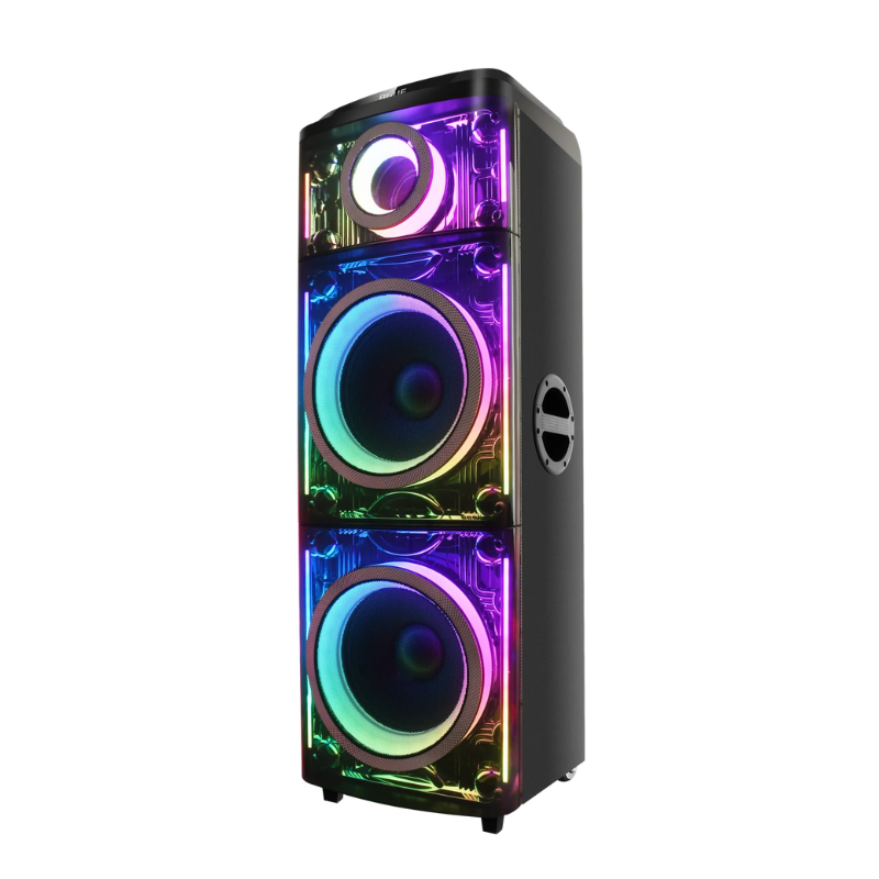 JVC XS-N8115PB Acrylic Party Speaker with Bluetooth and RGB Lights