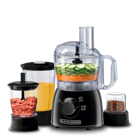 Black+Decker KR43 Kitchen Robot Deluxe – 400W Food Processor with Blender, Mincer & Grinder