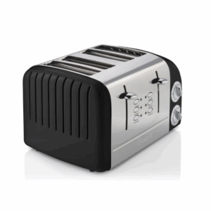 Swan SRT6B Retro Black 4 Slice Toaster