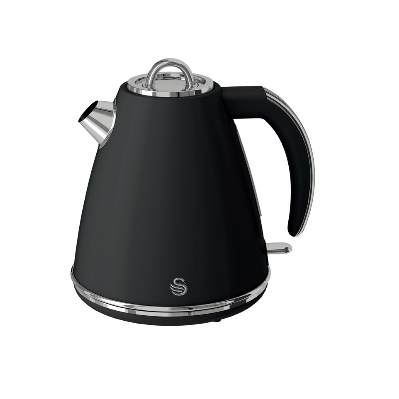 Swan SRK15B 1.5L Black Retro Jug Kettle