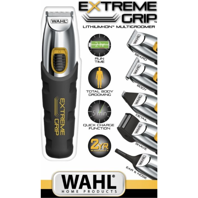 Wahl 9893‑1926 Multi Groomer with 25-piece kit and extreme grip handle
