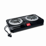 Hart 872000BL Two Plate Electric Stove in black