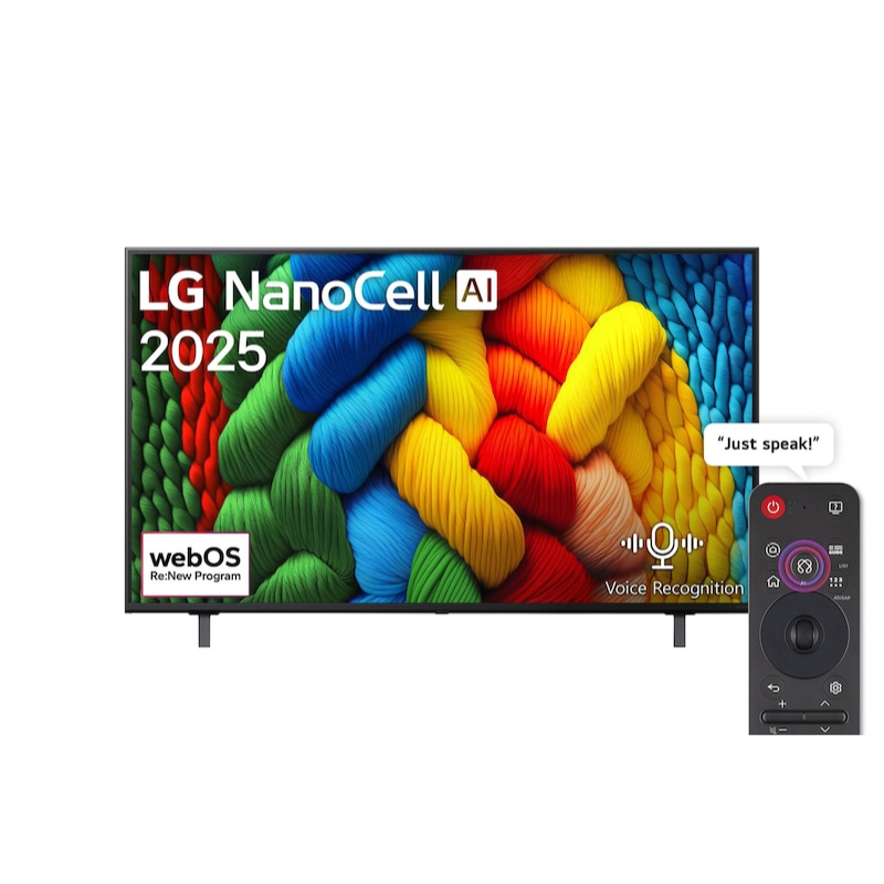 LG 75NANO80A6A 75" NanoCell 4K Smart TV with HDR10 and Magic Remote