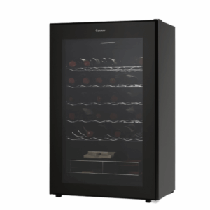 Candy DiVino Monozone Wine Cooler – 33 Bottle Capacity with Mechanical Controls and Black Steel Shelves