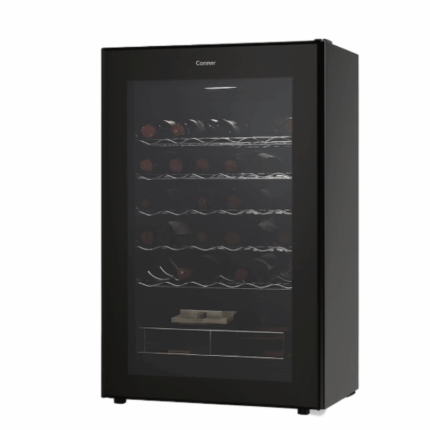 Candy DiVino Monozone Wine Cooler – 33 Bottle Capacity with Mechanical Controls and Black Steel Shelves