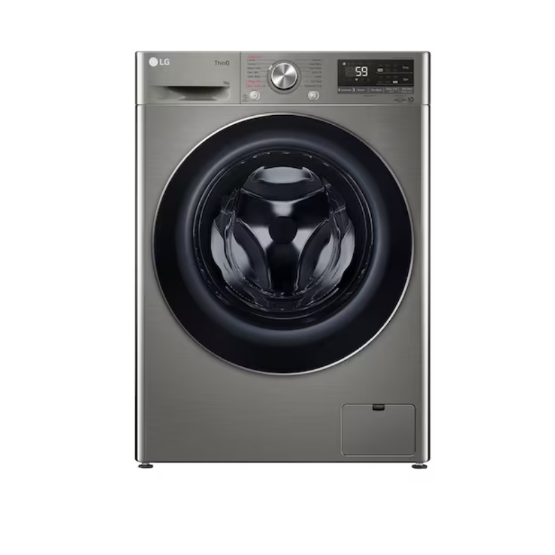 LG 9KG Front Loader Washing Machine – Platinum Silver F2V5FYPYP
