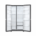 LG 658L Side-by-Side Fridge GC-B257KQJW in Black Stainless Finish