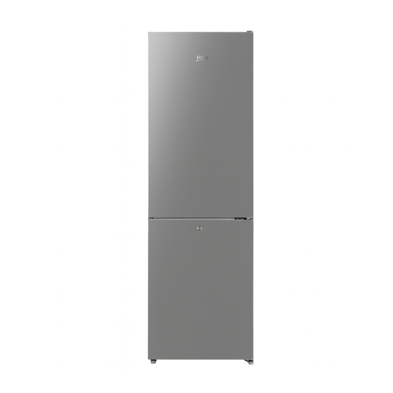 Univa 157L bottom freezer fridge UB205M in metallic finish