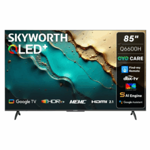 Skyworth 85" QLED+ 4K Google TV 85Q6600H front view