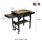 Alva 2 Burner Gas Olympus Griddle - Image 2