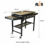 Alva Fuji 4 burner Gas Griddle - Image 3
