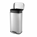 Alva Casa Modena 30L Step Pedal Bin Stainless Steel Matte Black KB7713-30LS