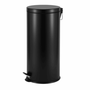 ROMA 30L Pedal Bin – Stainless Steel & Matte Black