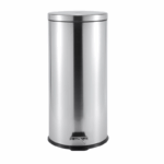 ROMA 30L Pedal Bin – Stainless Steel & Matte Black