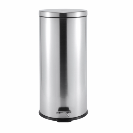 ROMA 30L Pedal Bin – Stainless Steel & Matte Black