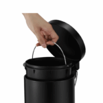 Roma 3L Pedal Bin Stainless Steel Matte Black KB7035-3LB