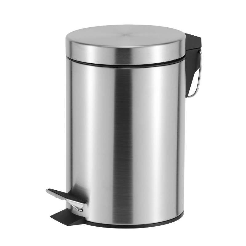 KB7035-3LS Roma 3L Pedal Bin Stainless Steel Matte Black KB7035-3LS