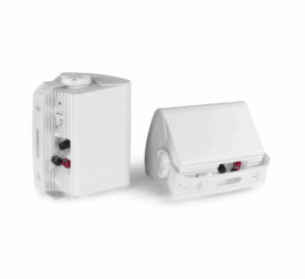 Space Technology SP01-W white speaker pair – indoor outdoor, 8 Ohm / 100V