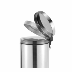 ROMA 5L Step Pedal Bin – Stainless Steel & Matte Black