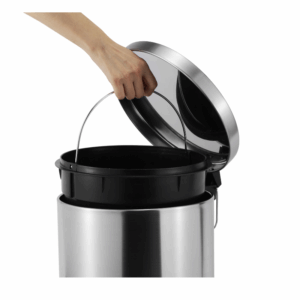 ROMA 20L Pedal Bin – Stainless Steel & Matte Black