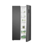 Univa 442L Side by Side Fridge Metallic - Image 2