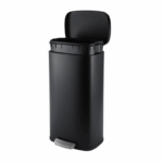 Alva Casa Modena 30L Step Pedal Bin Stainless Steel Matte Black KB7713-30LB