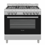 Elba 90cm 4 Burner Gas Stove with 2 Electric Plates and Electric Oven – Stainless Steel (04/96CL 727B)