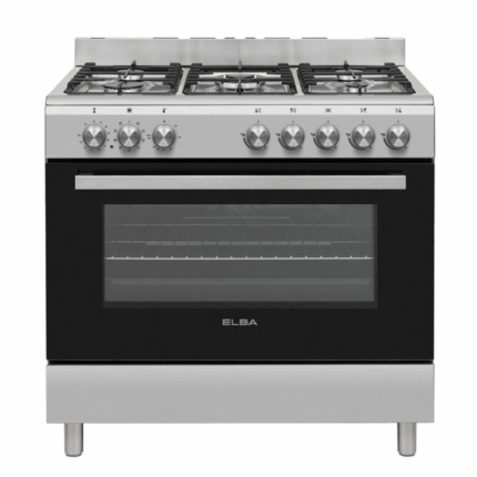 Elba 90cm 4 Burner Gas Stove with 2 Electric Plates and Electric Oven – Stainless Steel (04/96CL 727B)