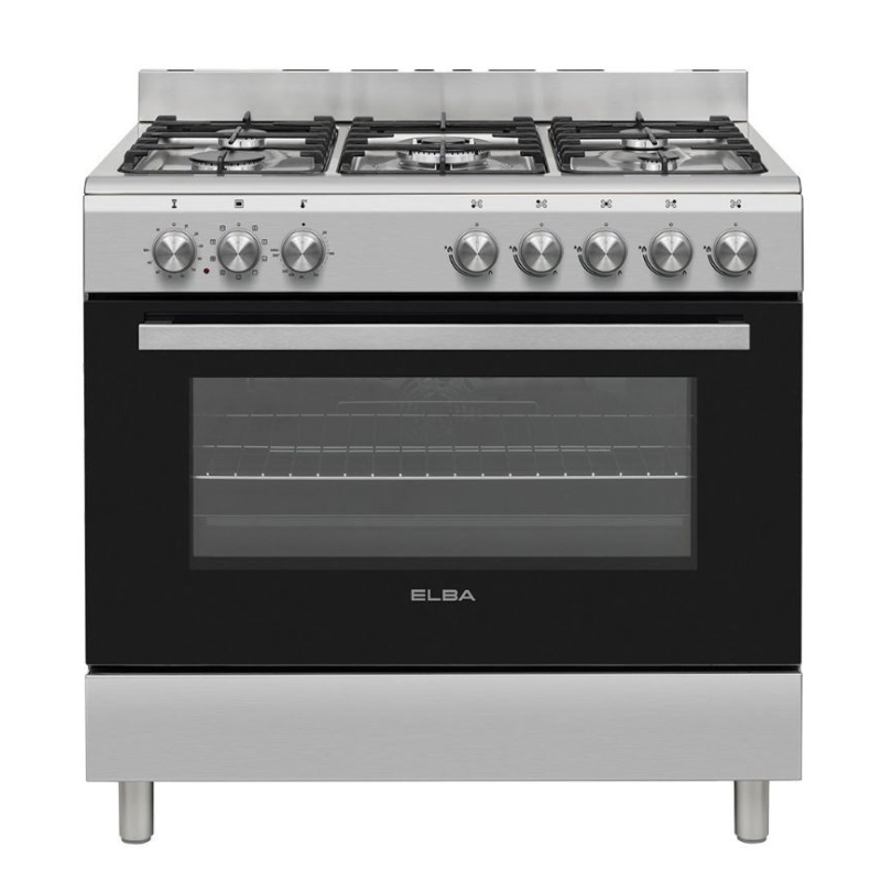Elba 90cm 4 Burner Gas Stove with 2 Electric Plates and Electric Oven – Stainless Steel (04/96CL 727B) Elba 90cm 4 Burner Gas Stove with 2 Electric Plates and Electric Oven – Stainless Steel (04/96CL 727B)