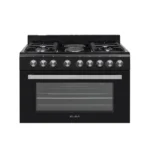 Elba 90cm 4 Burner Gas Stove With 2 Electric Solid Plates And Electric Oven - Black - Image 2