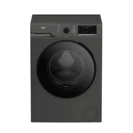 Defy 12kg front loader washing machine with SteamCure Technology in Manhattan Gray