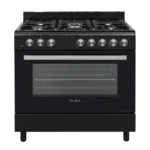 Elba 90cm 5 Burner Gas Stove and Gas Oven – Black (04/96CL 828B)