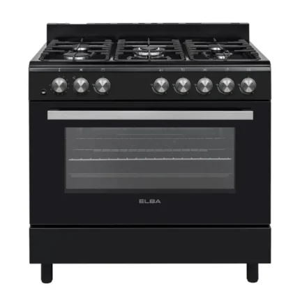 Elba 90cm 5 Burner Gas Stove and Gas Oven – Black (04/96CL 828B)