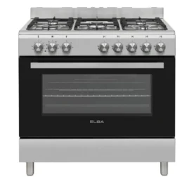 Elba 90cm 5 Burner Gas Stove and Electric Oven – Stainless Steel (04/96CL 827)