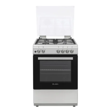 Elba 60cm 4 Burner Gas Stove with Gas Oven – Stainless Steel (04/66CL 442G)