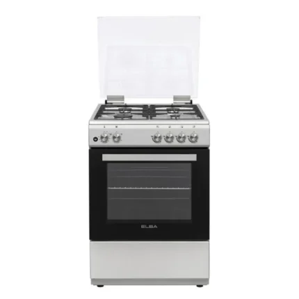 Elba 60cm 4 Burner Gas Stove With Electrical Oven – Stainless Steel (04/66CL 442)