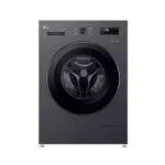 LG 7kg front loader washing machine in middle black, model F2Y1HYP6J, sleek design with energy-efficient performance