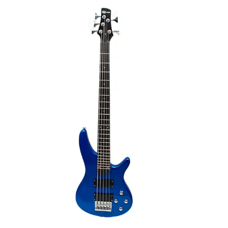 Rhythm MI-SPB500 String Electric Bass Guitar Blue and Red Variants Rhythm MI-SPB500 String Electric Bass Guitar Blue and Red Variants