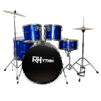 Rhythm 5PC Drum Set with Cymbals and Throne MI-JW22165PVC (Blue and Red Variants)