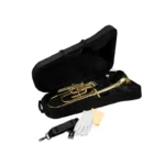 Rhythm YWAH-20 E♭ Alto Horn (Lacquer Finish) – 3-Valve Brass Band Horn with Case & Mouthpiece - Image 2